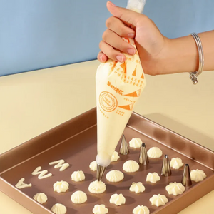 100-Pack Large Disposable Piping Bags for Cake & Cupcake Decorating