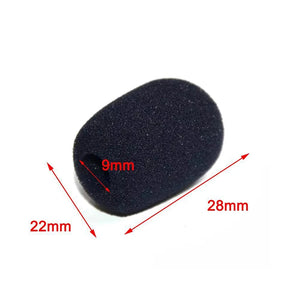 10 Pack Black Foam Mic Windscreens Covers for Headset Microphones for Meetings