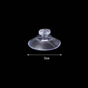 10-Pack Clear Suction Cup Hooks for Kitchen & Bathroom Storage (2-5cm)