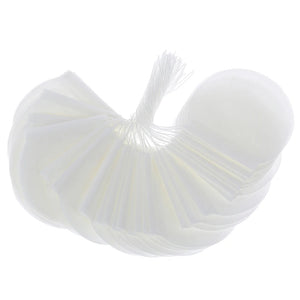 100 Eco-Friendly Biodegradable Drawstring Tea Bags 6x7cm for Loose Leaf & Herbal Filters