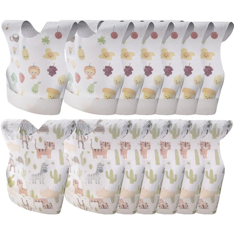 40pcs Baby Disposable Bibs Teething Kids Feeding Aprons Clothes Protector for Infants Toddlers