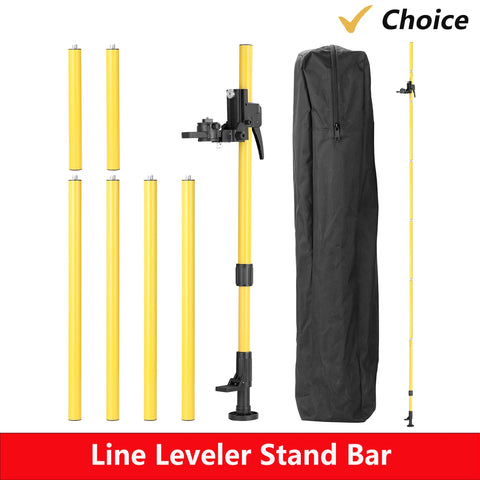 Adjustable Telescopic Pole Stand 4.2m 1/4'' Thread Bracket for Laser Leveling Tools