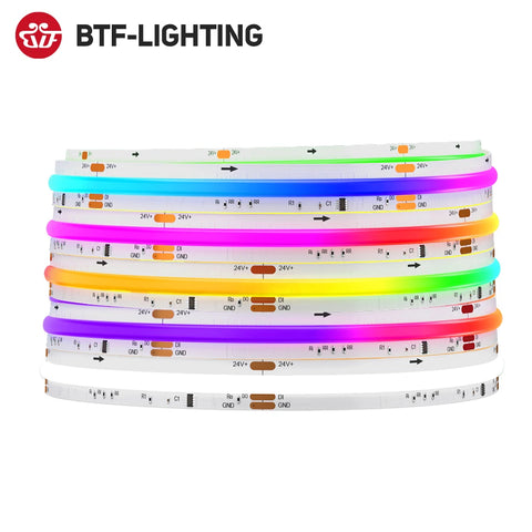 Addressable RGBW LED Strip Light WS2814 784 LEDs Dream Color 10mm DC24V Flexible COB IP30