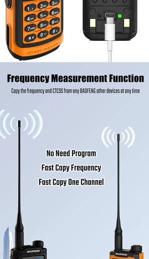 2025 Long Range Walkie Talkie 1000 Channel UHF VHF Ham Radio FM USB-C Charge Waterproof 2-Way Radio