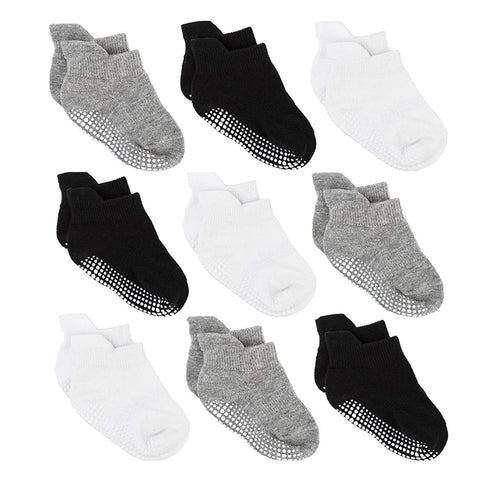 Boys 6-Pack Non-Slip Baby Socks 0-24 Months Anti-Skid Ankle First Walker Infant Cotton Socks