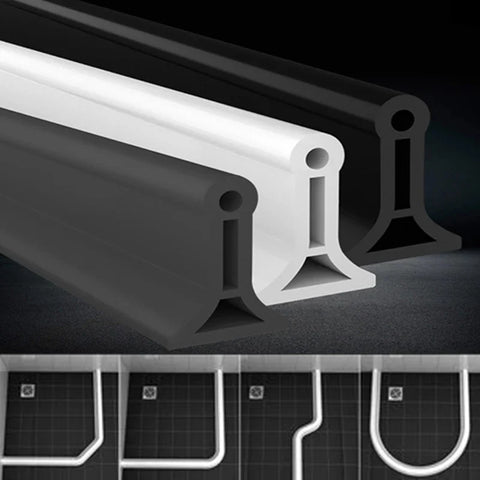 Flexible Self-Adhesive Silicone Shower Water Barrier Strip for Bathroom Separation