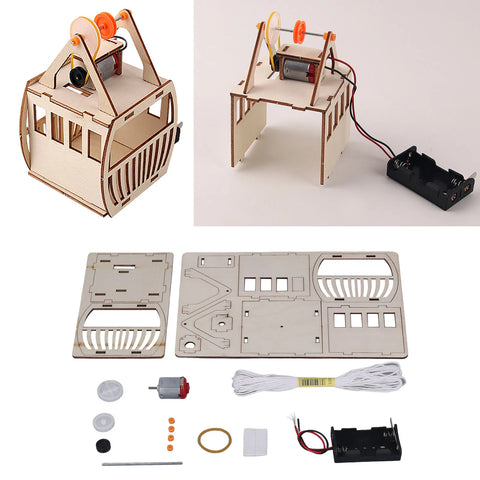DIY Wooden Cable Car Kit - STEM Educational Toy for Kids