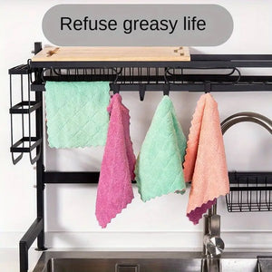 10-Pack Microfiber Dish Towels Set - Reusable Kitchen Cleaning Cloths
