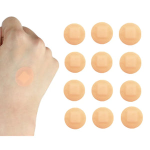 100pcs Waterproof Round Bandages Skin Tone Adhesive Wound Dressing Plasters