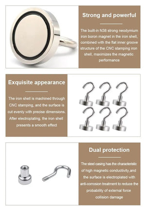 10-Pack Heavy Duty Magnetic Hooks Key Holders for Home, Kitchen, Bathroom Storage & Organization