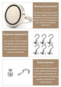 10-Pack Heavy Duty Magnetic Hooks Key Holders for Home, Kitchen, Bathroom Storage & Organization