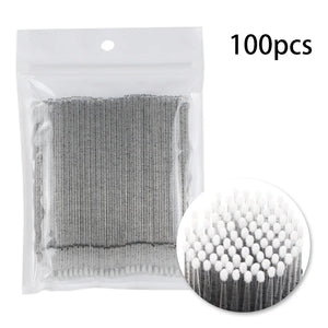 100 Pack Disposable Mascara Brushes for Lash Extensions & Makeup Application