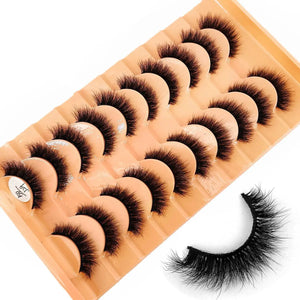 10 Pairs 3D Mink False Eyelashes Set - Long Natural Volume Lash Extensions