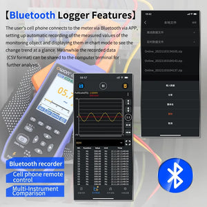1000A AC/DC Current Clamp Ammeter Digital Oscilloscope with Bluetooth Recorder and Multifunction Tester