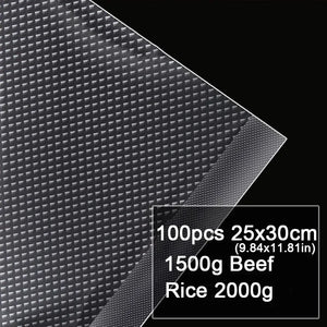 100pcs BPA-Free Vacuum Sealer Bags for Sous Vide and Food Storage