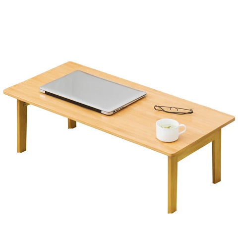 Foldable Laptop Desk & Minimalist Bamboo Coffee Table for Living Room Dining Apartment