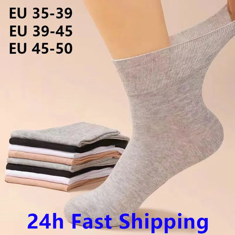 5 Pairs Loose Fit Diabetic Socks for Edema Swelling, Comfort Cotton for Women & Men