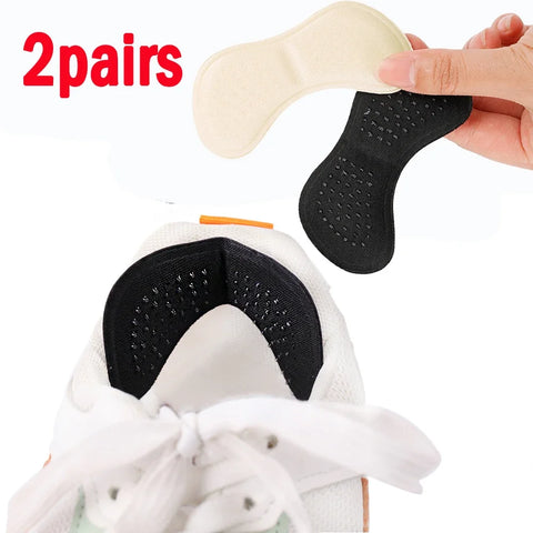 2 Pairs 4D Sponge Heel Stickers, Soft Anti-Slip Half Pads for High Heels, Reduce Shoe Grinding & Size