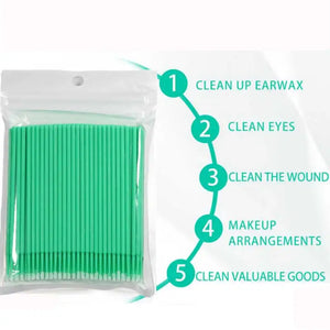 100-Pack Disposable Mascara Wands for Lash Extensions & Makeup