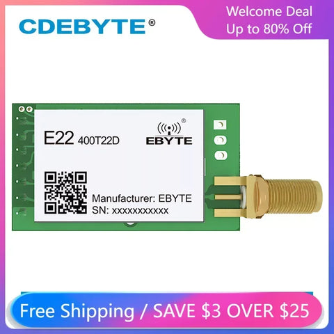 433MHz Long Range Wireless Module 22dBm TTL UART 5km Transmitter Receiver