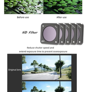 Camera Lens Filters for DJI Osmo Action 2: Aluminum UV, CPL, ND, NDPL, Night Filters Accessories