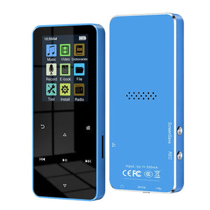 2" Metal Touch MP3 MP4 Music Player, Bluetooth 5.0, FM Radio, Alarm, E-book, Card Support