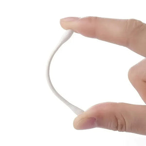 100-Pack Double-Ended Cotton Swabs - Individually Wrapped, Disposable, Travel-Friendly Cosmetic Sticks