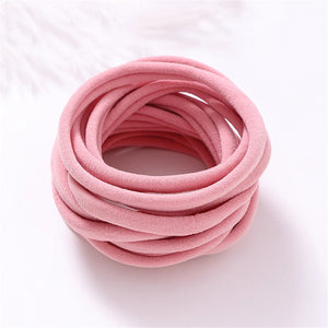 10-Pack Traceless Nylon Stretch Headbands for Newborns & Kids - Elastic Baby Hair Accessories