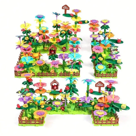 Flower Garden Building Set - Educational STEM Stacking Toy Kit for Kids