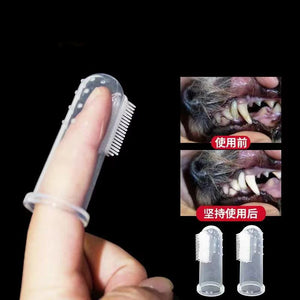10-Pack Pet Finger Toothbrush - Silicone Dental Care for Dogs & Cats - Tartar Removal, Breath Freshener