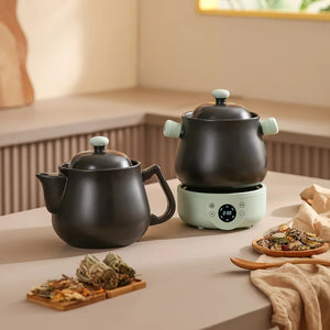 1.8L Smart Electric Ceramic Medicine and Soup Pot with Auto Keep Warm Function