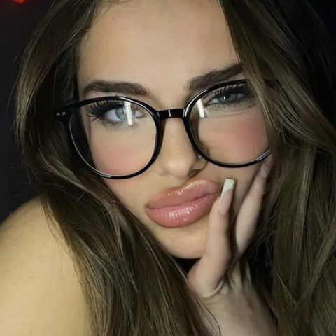 Blue Light Blocking Computer Glasses Anti-Glare Clear Lens Resin Frame for Eye Protection