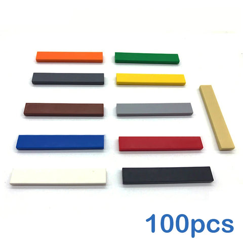 100pcs 1x6 Colorful Building Bricks Set - Compatible Toy Blocks for Kids
