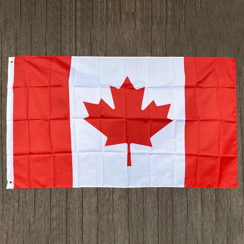 3x5 Ft Canadian Flag Outdoor Banner - Durable Polyester for Home and Garden Decor
