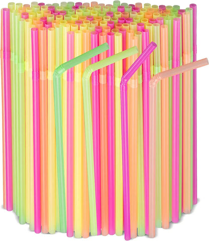 Eco-friendly Biodegradable Paper Straws 8.2" 1000-Pack - Party Drink Supplies