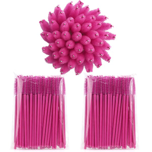100-Pack Disposable Mascara Brushes Spoolie Wands for Lash Extensions & Makeup