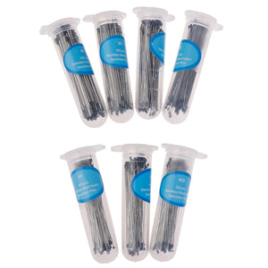 100 Pcs Stainless Steel Insect Pins with Plastic Box for Entomology & Lab Use