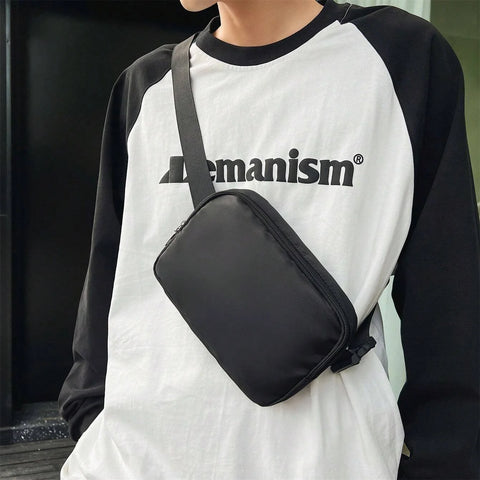 Black Fanny Pack Crossbody Bag for Men & Women - Belt Bag, Waist Pack for Hiking, Running, Sports, Travel