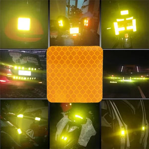 1-50pcs Safety Reflective Waterproof Tape High Visibility for Night Riding Walking and Cars