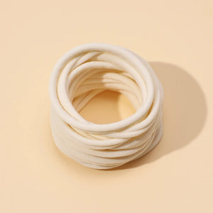 10-Pack Traceless Nylon Stretch Headbands for Newborns & Kids - Elastic Baby Hair Accessories