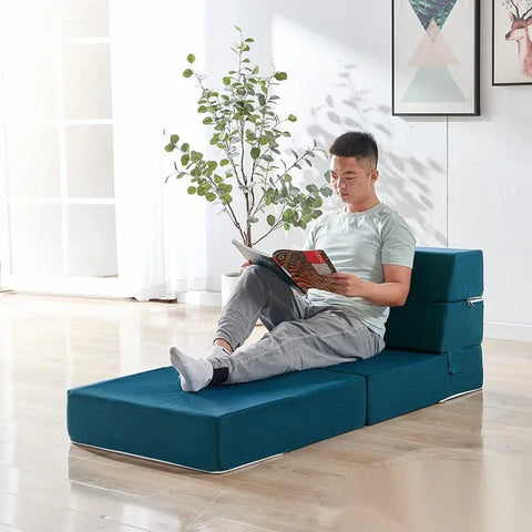 Foldable High-Rebound Sponge Sofa Mattress Nap Mat - Portable, Comfortable Sleep Pad for Home & Office