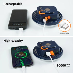 10,000mAh Rechargeable LED Tent Lantern Portable Emergency Camping Bulb Flashlight for Outdoor and Home