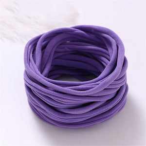 10-Pack Traceless Nylon Stretch Headbands for Newborns & Kids - Elastic Baby Hair Accessories