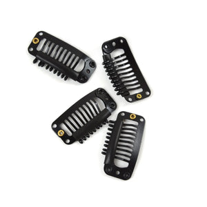 10 Pack Hair Extension Snap Clips 9-Teeth Wig Comb Clips Hairpiece Accessories 32mm