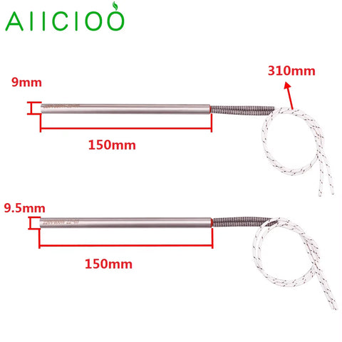 220V Stainless Steel Pellet Fireplace Igniter Cartridge 350W/400W Heating Element 9x150mm/9.5x150mm