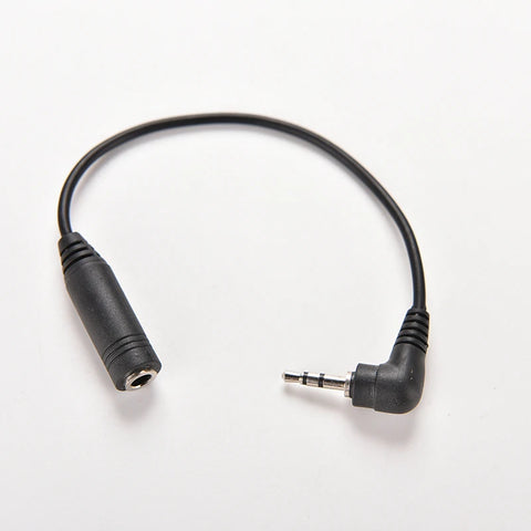2.5mm Male to 3.5mm Female Right Angle Audio Adapter Cable 15.5cm - Stereo Aux Jack Converter for Device Connectivity