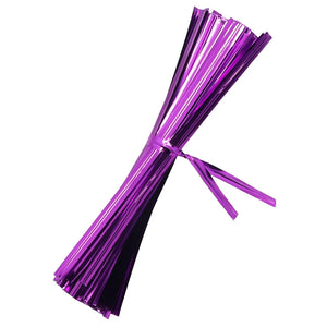 100-Pack 4" Metal Twist Ties for Bread Bags & Reusable Storage Clips