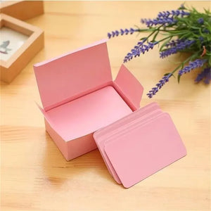 100pcs Kraft Blank Business/Message Cards - Thank You, Bookmark, Label, Learning Cards, Writing Paper