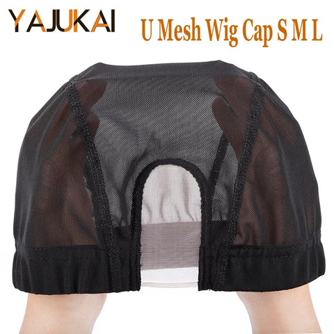 Elastic U Part Wig Cap for Easy Wig Making, S/M/L - Stretchable Sew-In Hair Weaving Cap, Hairnet Wig Liner, 1pc
