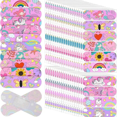50pcs Cartoon Horse Print Adhesive Bandages Plasters Wound Care Strips